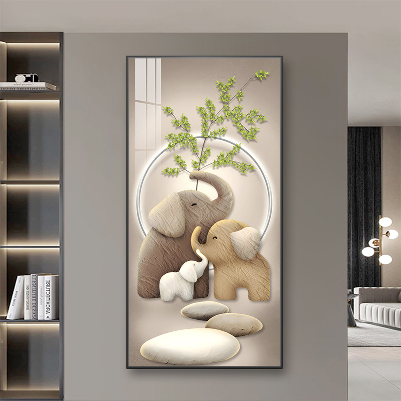 May mắn / 30*70cm hợp kim nhôm tinh thể sơn khung vàng