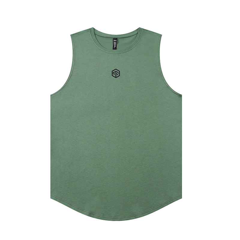 Verano de los hombres corriendo deportes Chaleco de secado rápido fitness transpirable de algodón sin mangas crossbody bottoming undershirt personalizado impreso LOGO