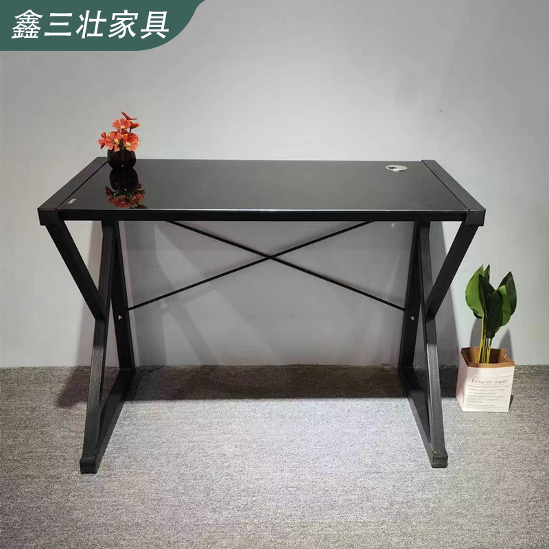 Home desktop computer desk small modern simple e-sports table study simple study tempered glass desk Home desktop computer desk small modern simple e-sports table study simple study tempered glass desk