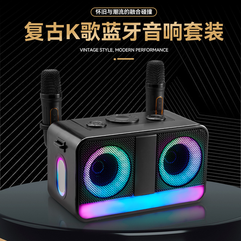 外国貿易新モデル Bluetooth スピーカー 35 ワットハイパワーオーディオ屋外サブウーファーワイヤレスマイクカード Bluetooth オーディオ|undefined