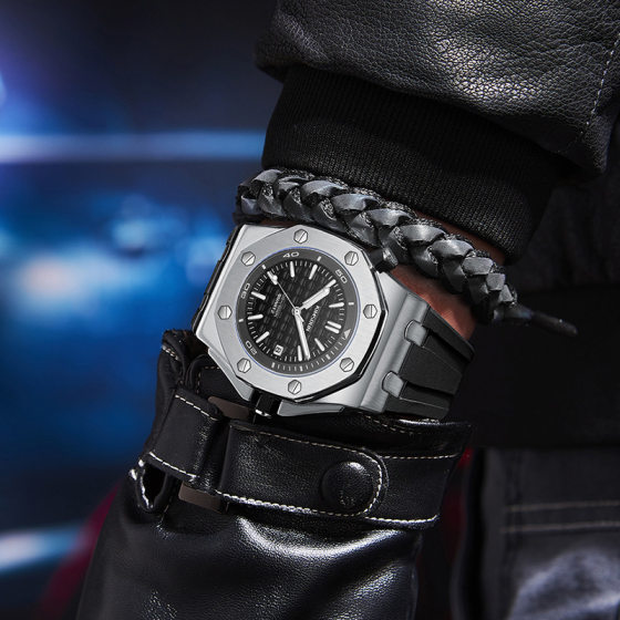 TikTok Explosive Cross-border Watch Wholesale Golden Seton Brand Fashion Silicone Sports Watch Men's Waterproof Quartz Watch