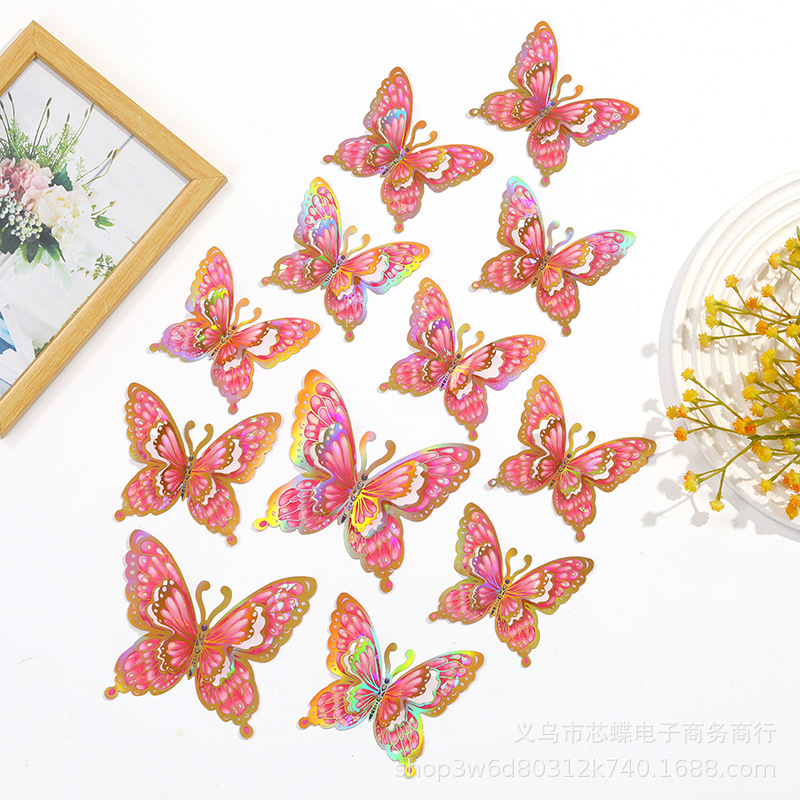 Fantasy butterfly-gold+pink