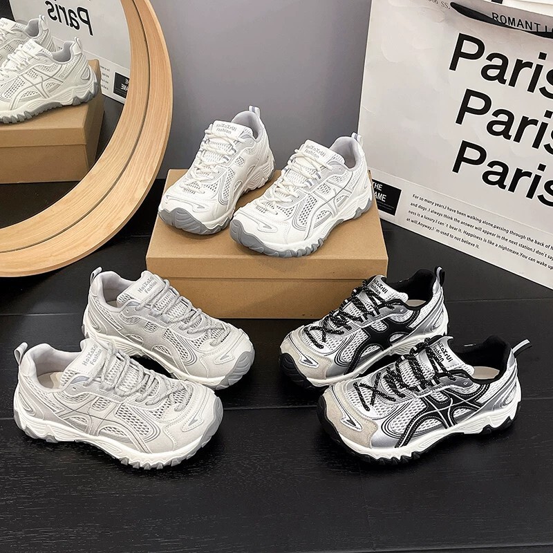 Non-Slip Thick-Soled Dad Shoes for Women, Breathable Single Mesh, 2026 Summer Hot Style, Casual Versatile, Makes Feet Look Smaller, Trendy Trainers Non-Slip Thick-Soled Dad Shoes for Women, Breathable Single Mesh, 2026 Summer Hot Style, Casual Versatile, Makes Feet Look Smaller, Trendy Trainers