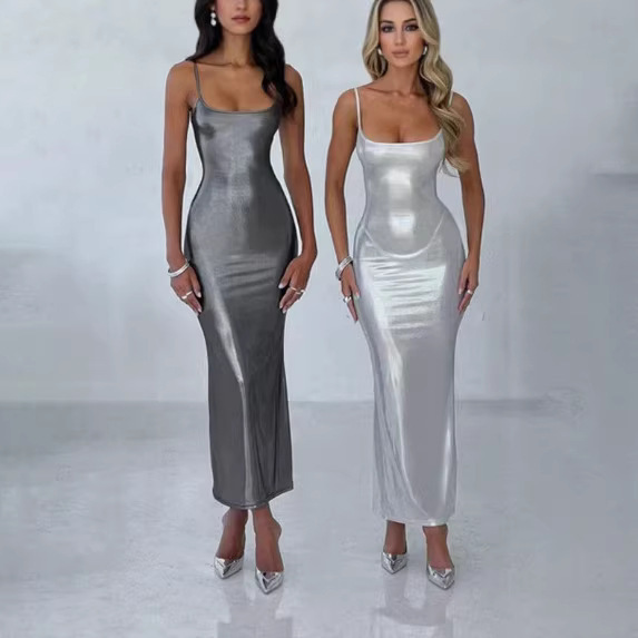 Amazon Cross-Border Women's Clothing 2025 Winter New Fashion Sexy Off-Shoulder Slim Suspender Dress Women's Dress Amazon Cross-Border Women's Clothing 2025 Winter New Fashion Sexy Off-Shoulder Slim Suspender Dress Women's Dress