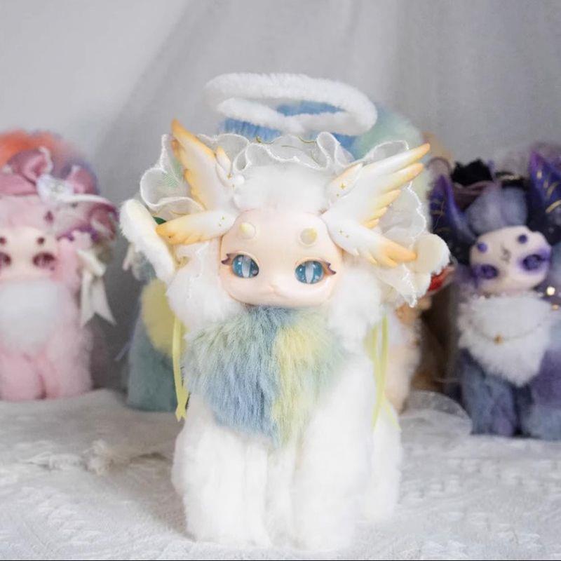 【絶妙ぬいぐるみブラインドボックス】本物の猫とドラゴンのファンタジー生き物人形魔法アカデミーシリーズトレンディぬいぐるみブラインド|undefined