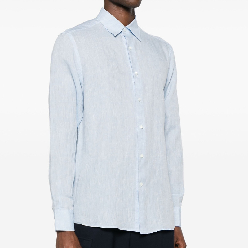 Jenny Zz Early Autumn Men's Casual Versatile Comfortable Linen Shirt Breathable Fresh Solid Color Trendy Long-Sleeve Jacket Lining