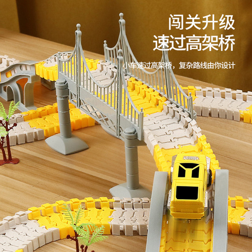 Electric track toy for children, transformable assembly electric track vehicle, miniature electric train, kiosk toy for wholesale