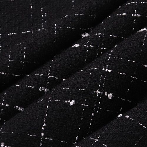 chanel style skirt for women's autumn and winter retro high waist black woolen plaid medium long umbrella skirt for children