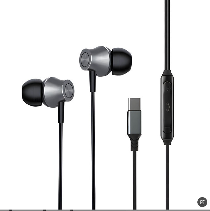 Apple Huawei OPPOTYPE-C 完全互換の有線デジタルポートインイヤー有線携帯電話メタルヘッドフォンに適しています。|undefined