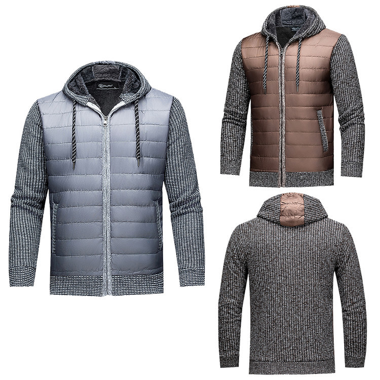 Nuevo suéter de manga larga de terciopelo transfronterizo de moda de hombre chaqueta cálida de terciopelo de comercio exterior camisa de punto