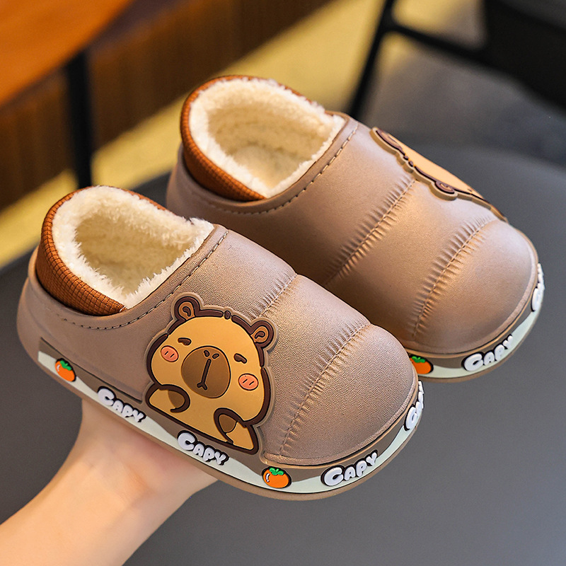 Bolsos de invierno para niños, zapatos de tacones de algodón para niños, niñas y niñas, calentamiento y terciero impermeable, lindos trapos de algodón para niños de mediano edad.