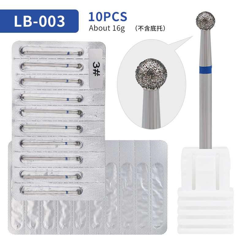 Fuente transfronteriza 10 juegos de lámina de aluminio diamante de molienda empaquetado independiente de manicura pre-tratamiento de la bolsa abierta de molienda