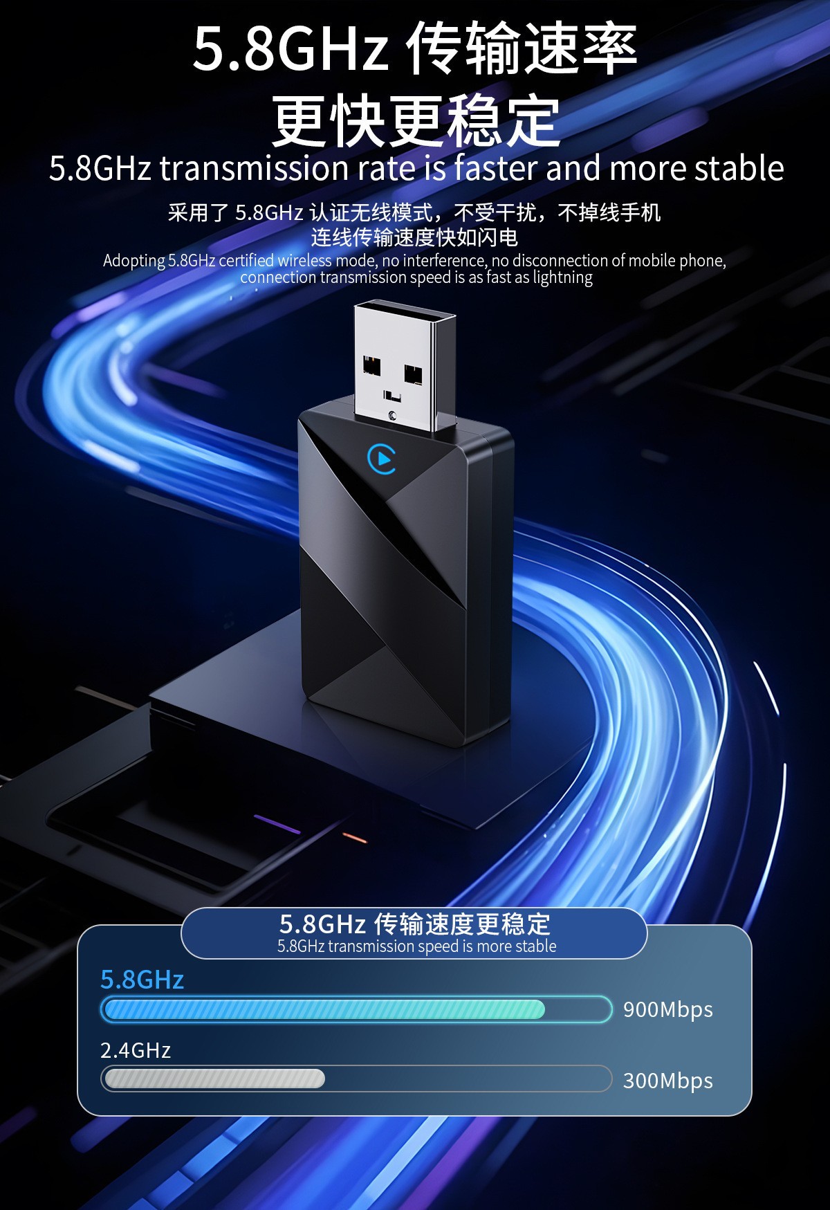 Cross-Border Hot-Selling Wired-To-Wireless Carplay Box Android Autocarplay Module Smart Two-In-One