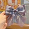429 Bow Duckbill Clip-Plum Purple