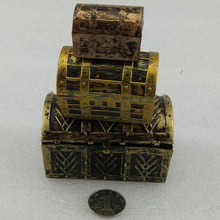 塑料宝箱 小珠宝盒子仿古百宝箱玩具配件财宝箱海盗箱 道具珠宝箱