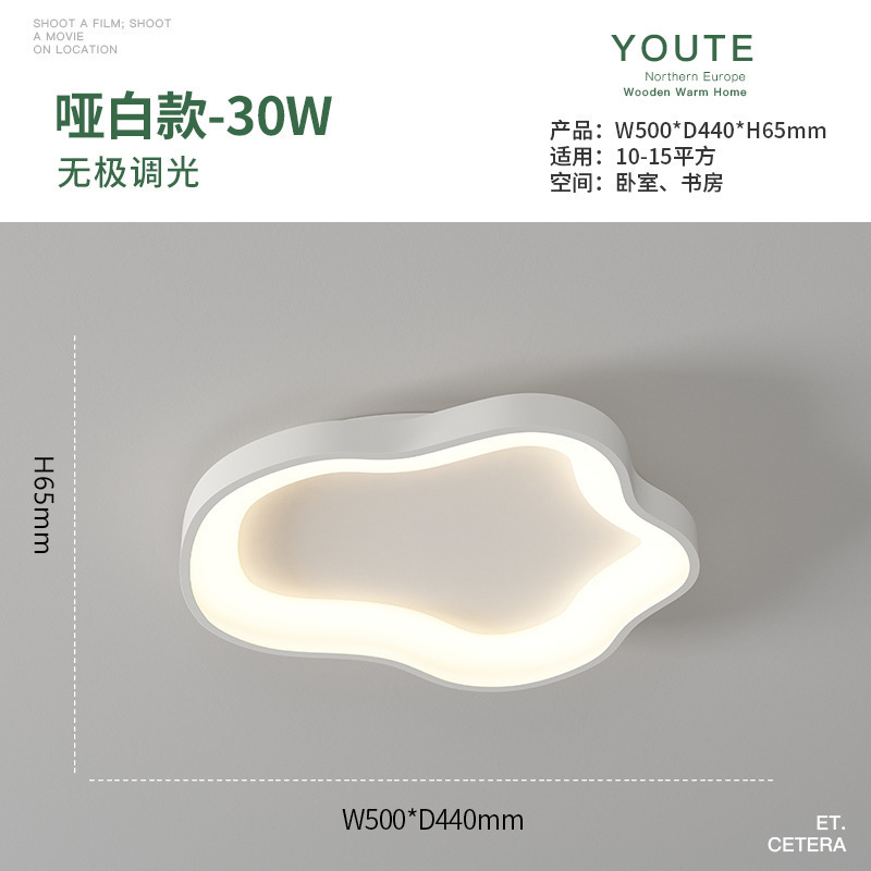 흰색 50cm 직경-무단 디밍 Tmall