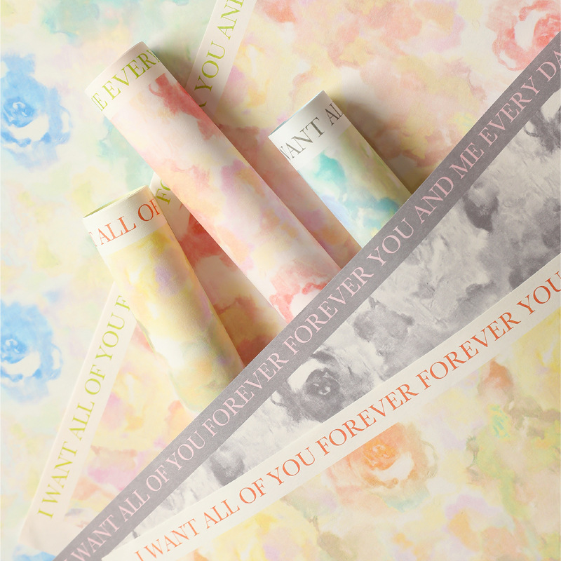 Papel de arte impermeable, papel de flores, papel de embalaje de flores, ramo de regalos, material de florista, lote