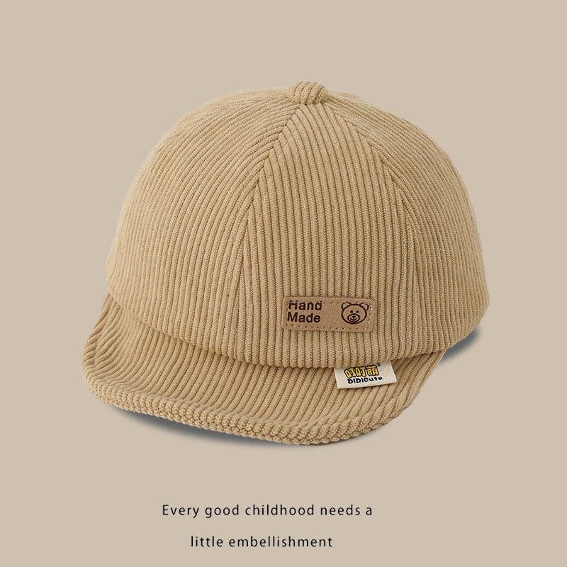 Sombrero de bebé otoño y invierno ajustable para niños y niñas adorable gorra de béisbol de invierno gorra de borde suave