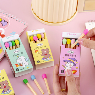 8 Pieces Boxed Match Shaped Erasers Student Stationery Wholesale Prizes Gifts End-Of-Term Children's Day Christmas