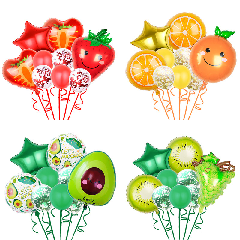 Children's Day Birthday Fruit Pineapple Watermelon Aluminum Film Party Balloon display picture 2