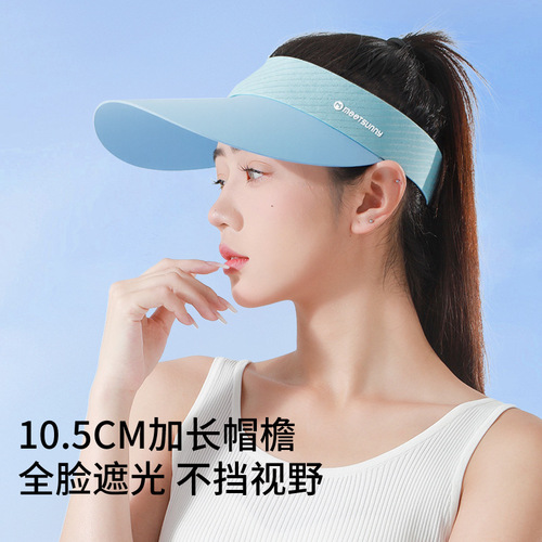 MEETSUNNY Sports Sun Visor Cap for Men and Women, UV Protection Cycling Hat, Haze-Free Running Sun Hat