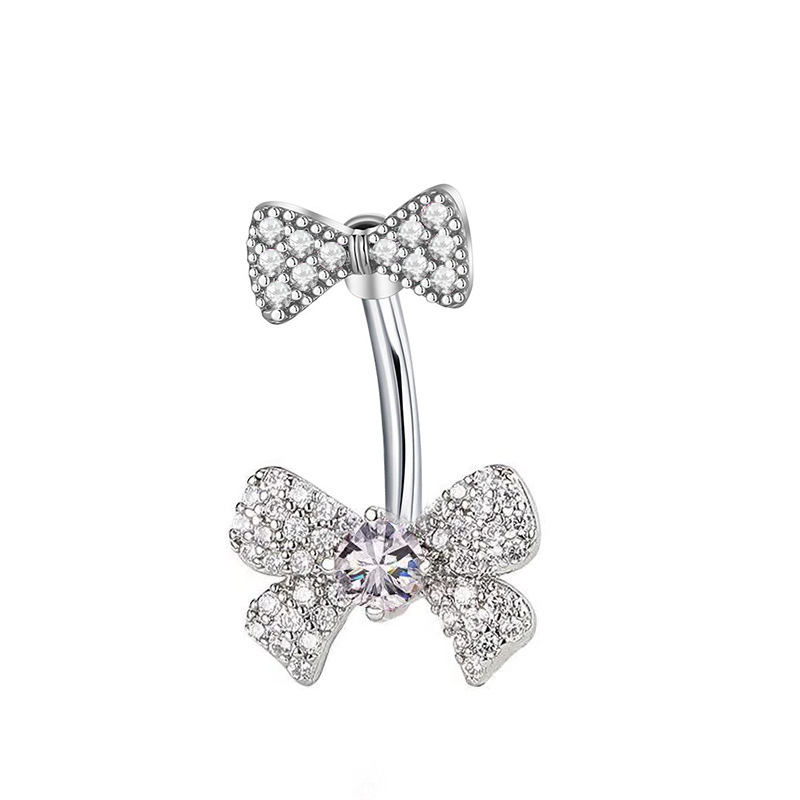 Sexy Navel Belly Button Ring With Shiny Zircon Fashion Jewelry_voghion.com
