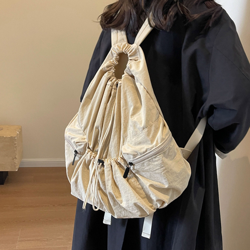 Mochila casual para mujer, bolsillo con cordón, mochila de viaje deportiva ligera para mujer, mochila escolar para estudiantes universitarios para niños al por mayor