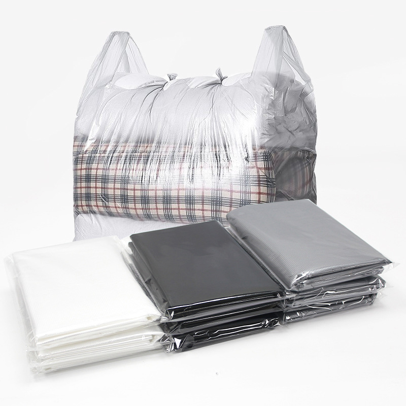 Chaleco portátil gran movimiento embalaje espesado almacenamiento embalaje edredón ropa edredón logística bolsa de plástico al por mayor
