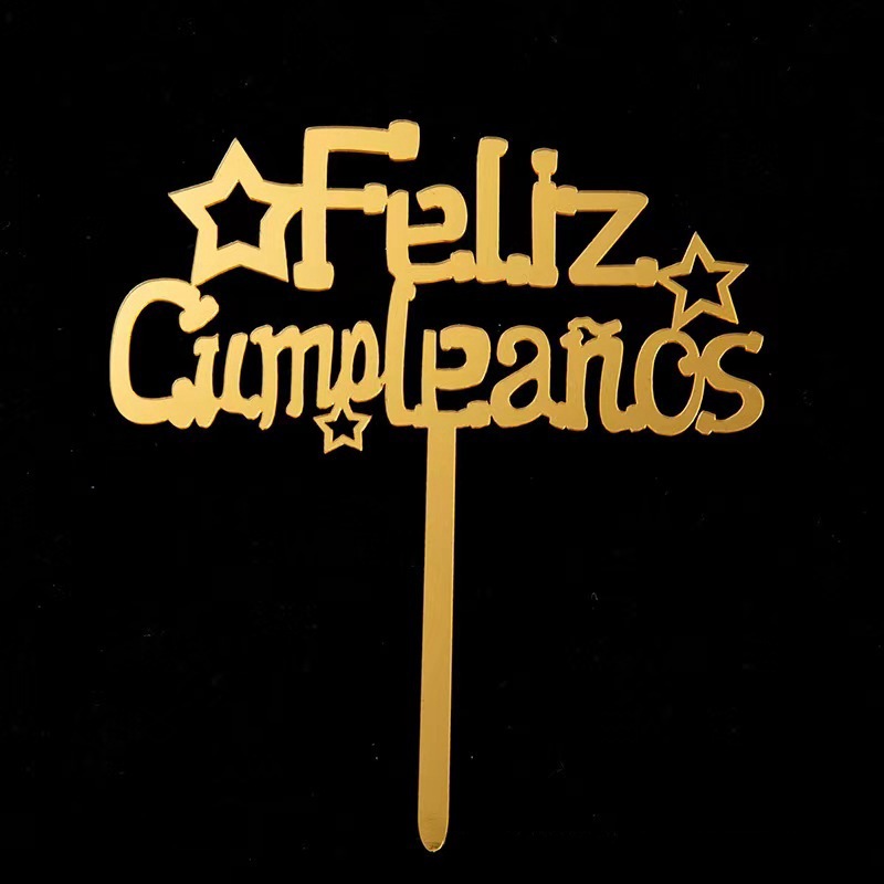 Transnacional 10 tarjetas acrílicas de fiesta de cumpleaños decoración de tarta de bandera de inserción de adornos de fiesta celebridad en línea image 14