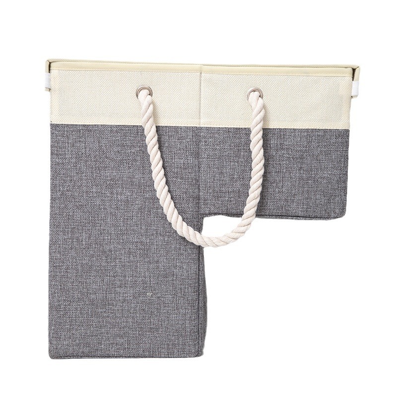 Cesta de escalera de tela personalizada transfronteriza multifuncional plegable con cajón, bolsa de transporte, canasta de almacenamiento de ropa, almacenamiento de algodón y lino