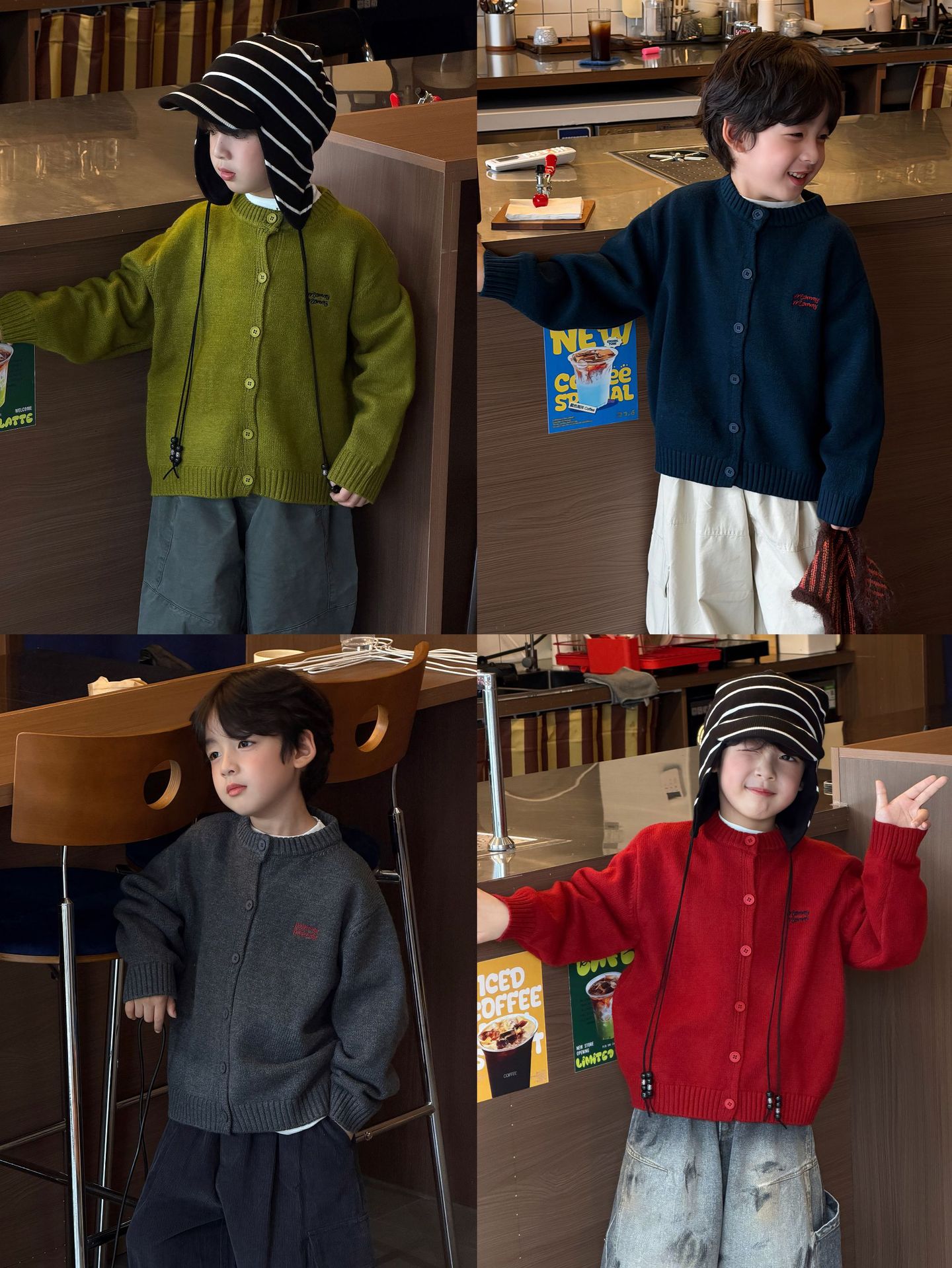 Autumn children's solid color sweater