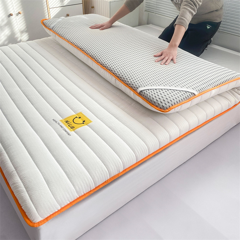 2024 new bubble cotton antibacterial soybean fiber mattress smiley face simple straight line single double student dormitory mattress