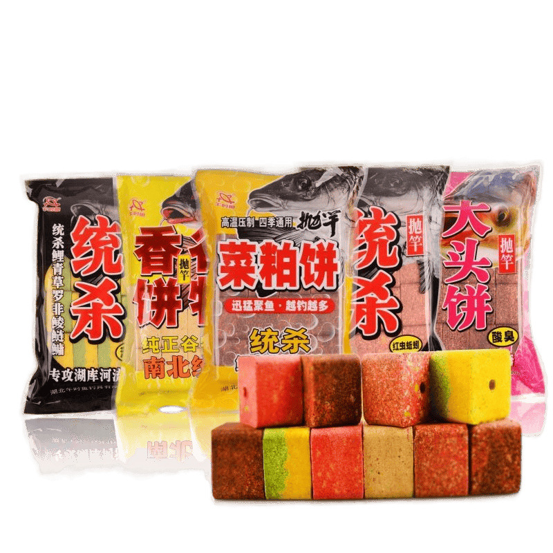 Cebo cuadrado, pastel de cabeza grande, palo de mar, lanzamiento de pescado, pescado explosivo, gancho flip, pastel de cebo, alimentación al por mayor, comercio exterior