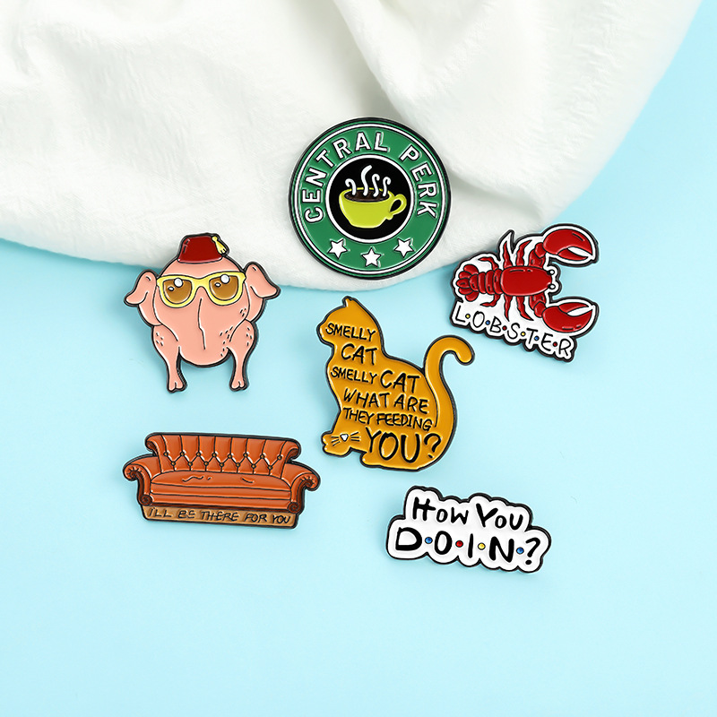 9g Weight Brooches Classification Daily Occasion Alloy Material Cute Pin Cartoon Alloy Stoving Varnish Metal Unisex Brooches