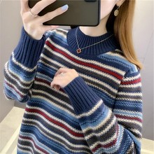 【绵羊绒】羊绒女衫秋冬季半高领毛衣宽松大码内搭加厚羊毛打底衫