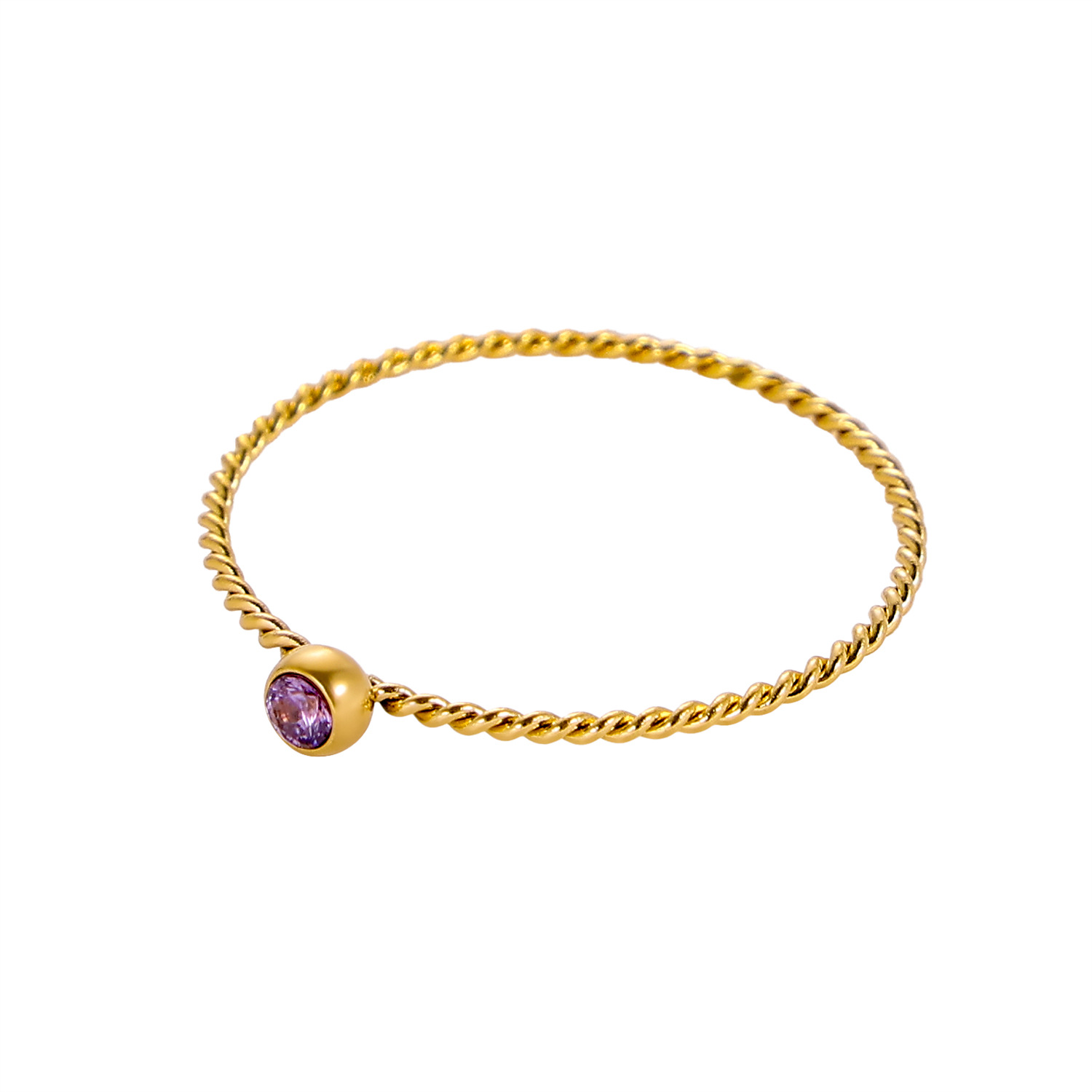 퍼플 골드 18K 링