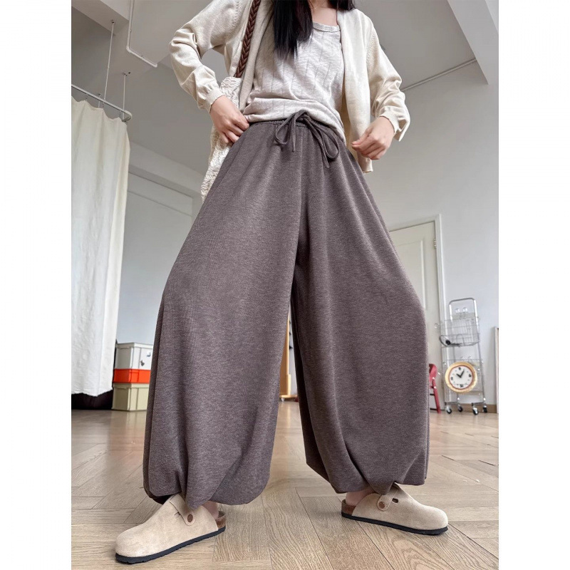 Customizable Embroidered and Printed Autumn Rice-Waist Skirt Pants for Women, 2025 New Korean Style, High-Waisted, Loose Fit Customizable Embroidered and Printed Autumn Rice-Waist Skirt Pants for Women, 2025 New Korean Style, High-Waisted, Loose Fit