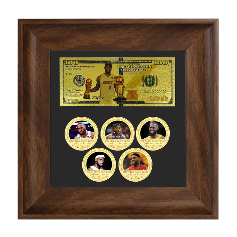 James Monedas conmemorativas NBA estrellas regalos periféricos venta caliente transfronteriza