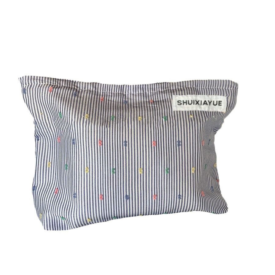 Bolsa de almacenamiento de pintas de color, bolsa de lavado, bolsa de almacenamiento de jacquard de temperamento, bolsa de cosméticos, gran capacidad, portátil y fresca