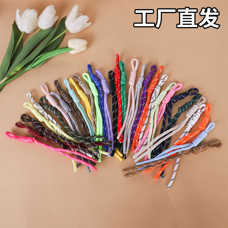 Ins Colorful Dopamine Braided Rope Mobile Phone Nylon Rope Pendant Trendyy Luggage Pendant Keychain Knotted Thin Rope