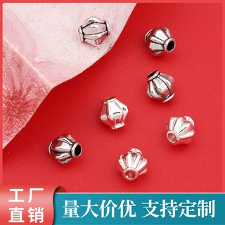 JG334藏银隔珠复古藏银手工diy制作手链项链配饰材料银饰珠宝配件