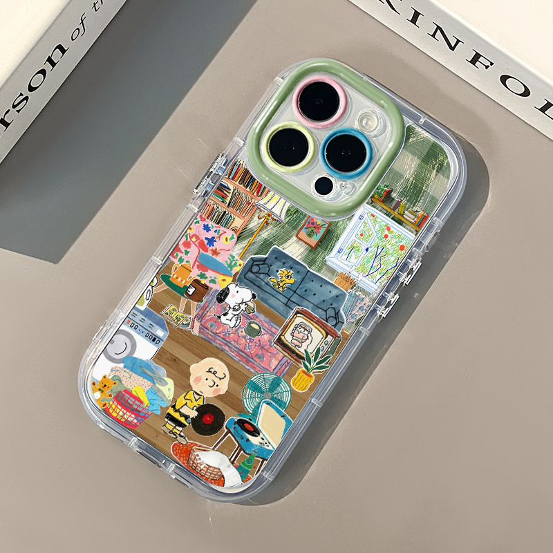 Collage Style Snoopy Suitable for Apple Iphone16 Mobile Phone Case Huawei Nova14 One Case Dual-Use Niche New Model