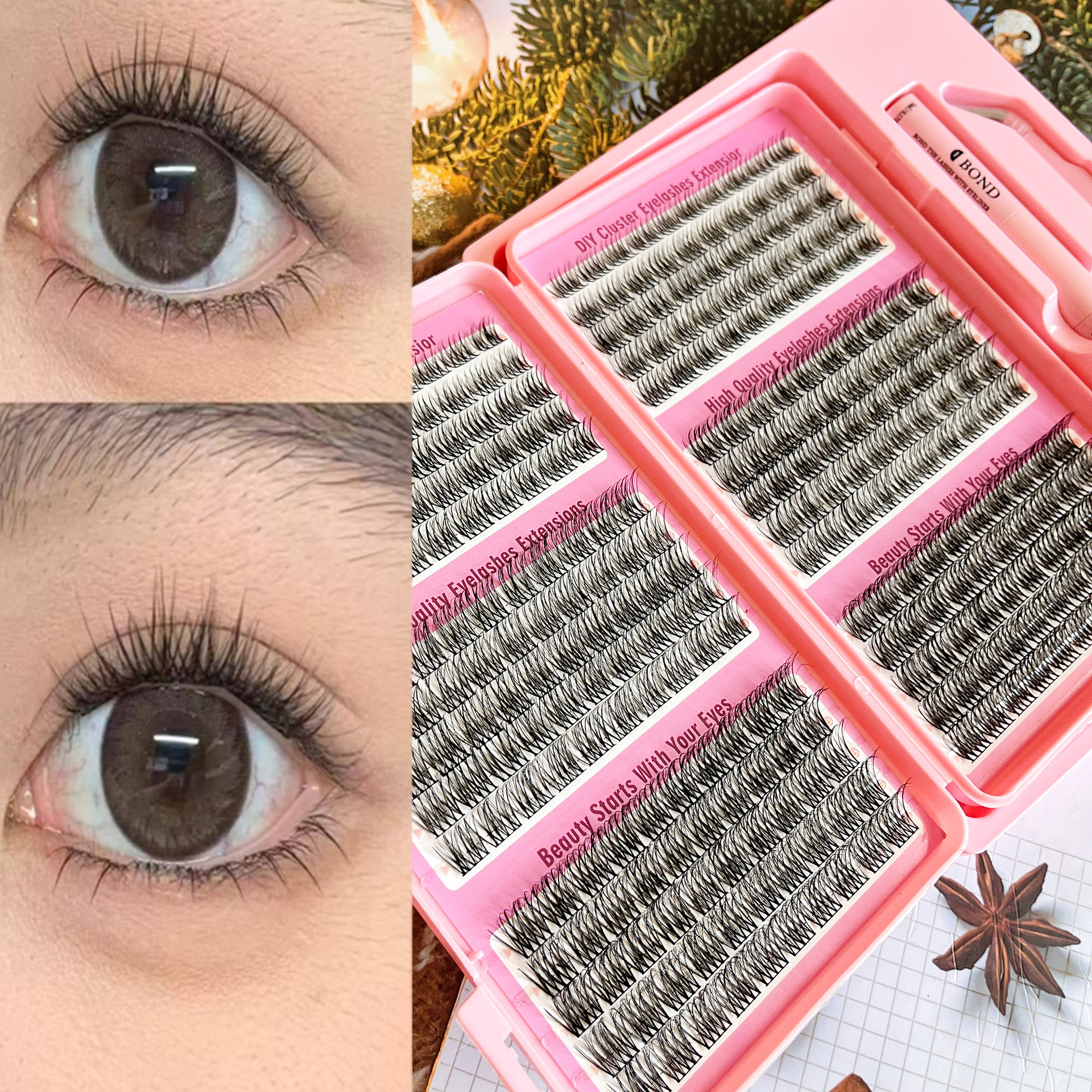 Comercio exterior venta caliente DIY ampliación natural de ojos novatos fácil de operar citas diarias Amazon transfronterizas pestañas falsas image 1