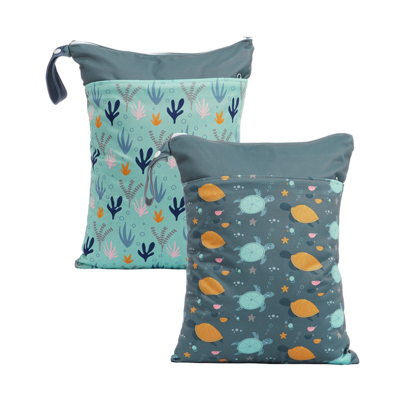 2 Waterproof Sundries, Cute Bathing Baby Waterproof Diaper Bags, Portable Storage Bags for Outings, Diaper Bag Storage Bags