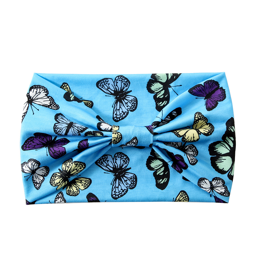 Women's Ethnic Style Butterfly Polyester Printing Bowknot Hair Band display picture 4