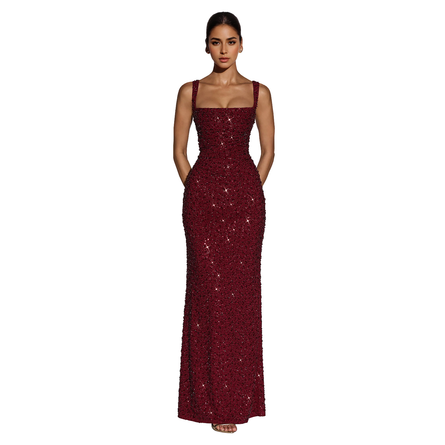 C7633 Aliexpress transfronterizo Amazon Europa y América moda de mujer sexy cintura cintura correa vestido de cadera image 8