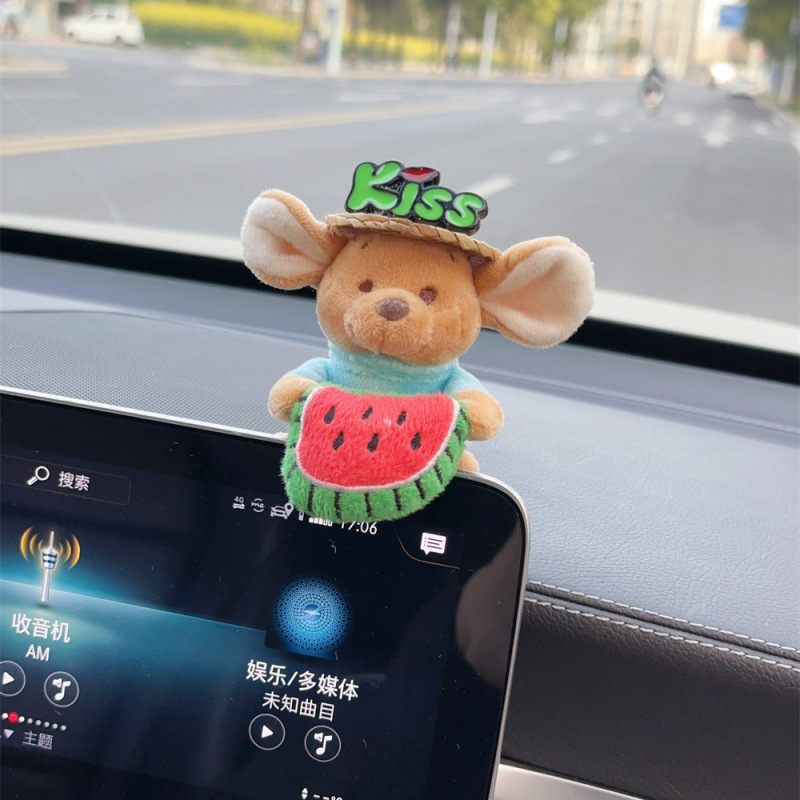 インターネット有名人漫画バックミラースクリーン装飾品クリエイティブかわいい子犬センターコンソール車の装飾インテリアアクセサリー女神|undefined