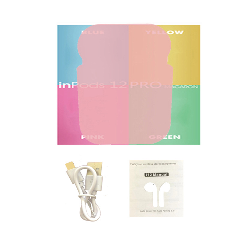 I12 auriculares Bluetooth TWs auriculares inalámbricos macaron pro4/pro6 auriculares Bluetooth J6 transfronterizos