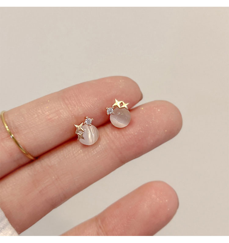 Macskaszem kő fülbevaló nőknek elegáns ékszerek_voghion.com