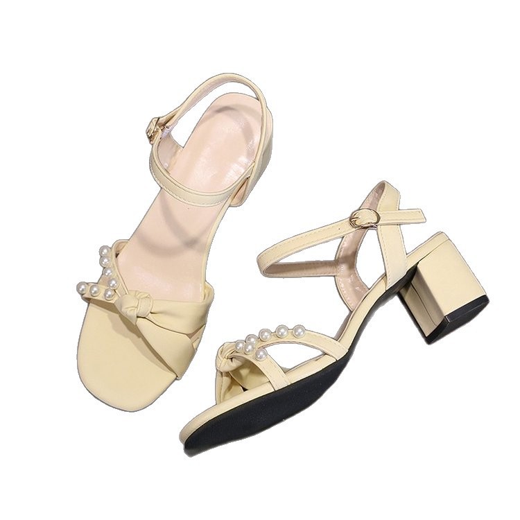 Tacones franceses 2026 verano nuevo vestido de estilo multifuncional de hadas pequeñas sandalias de suela gruesa image 5